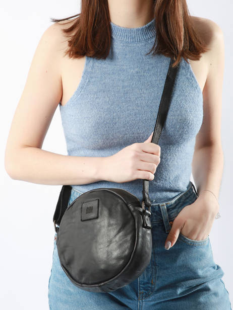 Cross Body Tas Heritage Leder Biba Zwart heritage BT25 ander zicht 1