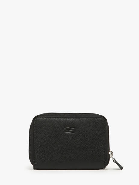 Portefeuille Leder Crinkles Zwart caviar 15041