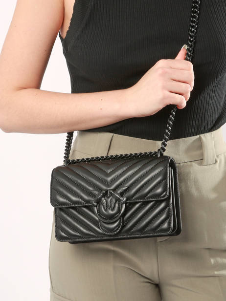 Cross Body Tas Love Bag Quilt Leder Pinko Zwart love bag quilt A1J8 ander zicht 1