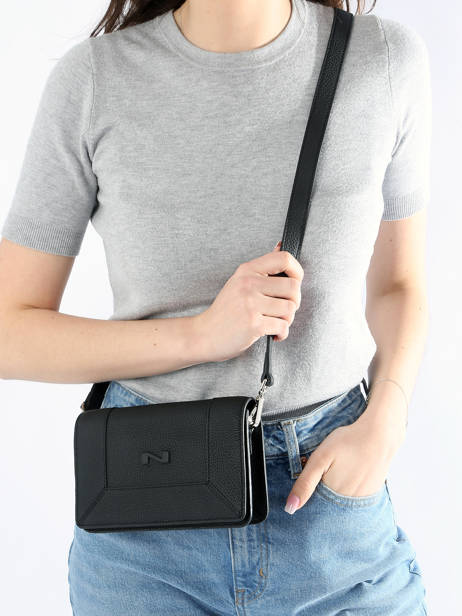 Cross Body Tas Maastricht Leder Nathan baume Zwart mondrian 4 ander zicht 1