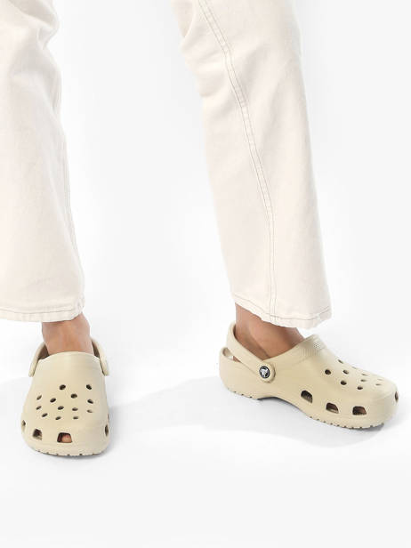 Slippers Classic Bone Crocs Beige women 10001 ander zicht 2