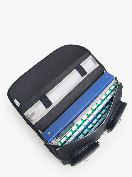 Boekentas Voor Kinderen 2 Compartimenten Cameleon Blauw vintage urban CA35 ander zicht 3