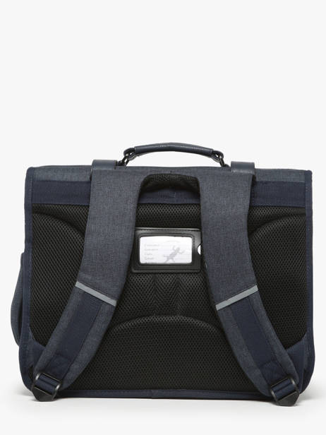 Boekentas Voor Kinderen 2 Compartimenten Cameleon Blauw vintage urban CA35 ander zicht 4