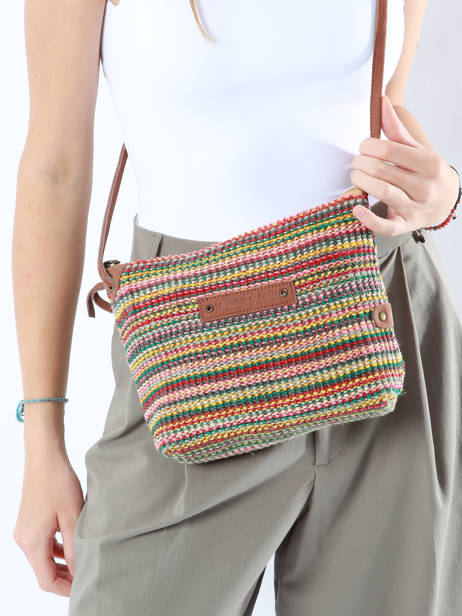 Cross Body Tas Over The Rainbow Raphia Le voyage en panier Veelkleurig over the rainbow PM457 ander zicht 1