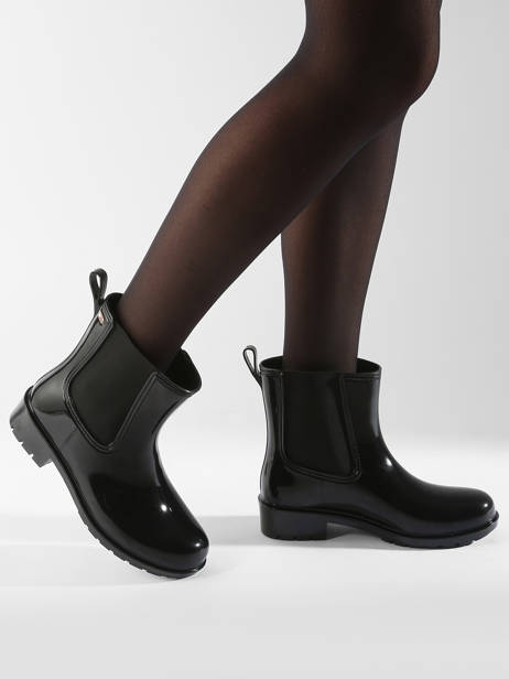 Regen Laarzen Tommy hilfiger Zwart women 8213BDS ander zicht 1