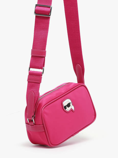 Cross Body Tas K Ikonik  2.0 Nylon Karl lagerfeld Roze k ikonic 2.0 230W3050 ander zicht 2