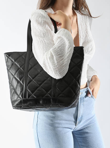 Handtas Cabas Cuir Leder Vanessa bruno Zilver cabas cuir 84V40378 ander zicht 1