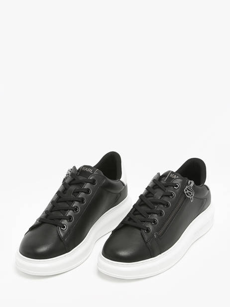 Sneakers Kapri Nft Zip Uit Leder Karl lagerfeld Zwart men KL52564 ander zicht 1