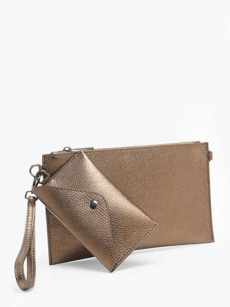 Cross Body Tas Caviar Leder Milano Bruin caviar CA240611 ander zicht 2