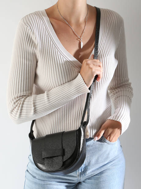 Cross Body Tas Nine Leder Milano Zwart nine NI24064 ander zicht 1