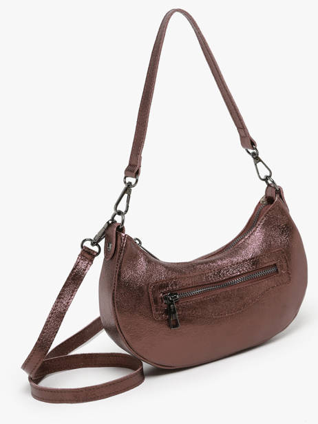 Schoudertas Nine Leder Milano Bruin nine NI24061 ander zicht 2