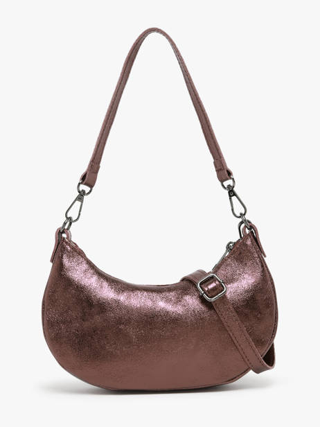 Schoudertas Nine Leder Milano Bruin nine NI24061 ander zicht 4