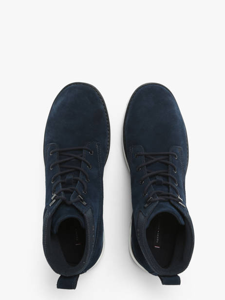 Enkellaarzen Uit Leder Tommy hilfiger Blauw men 5147DW5 ander zicht 3