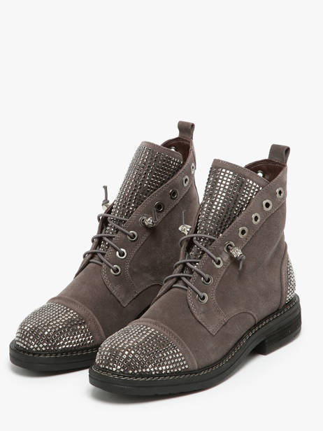 Enkellaarsjes Crosta Uit Leder Alma en pena Grijs women I240752 ander zicht 2