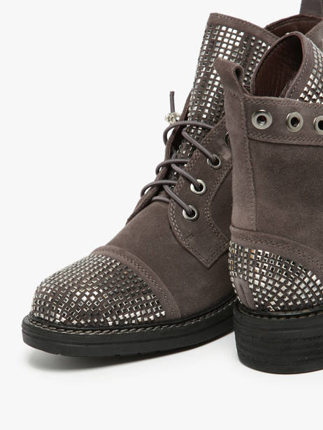 Enkellaarsjes Crosta Uit Leder Alma en pena Grijs women I240752 ander zicht 3