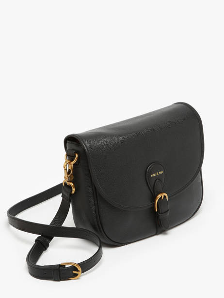 Cross Body Tas Vintage Leder Nat et nin Zwart vintage OLIVIA ander zicht 2