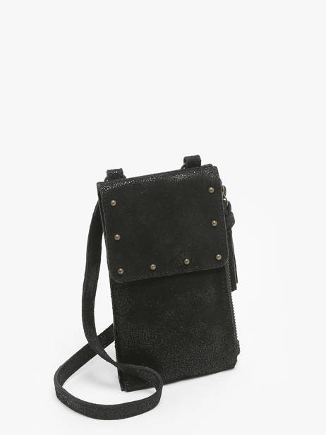 Cross Body Tas Nina Leder Pieces Zwart nina 17151399 ander zicht 2