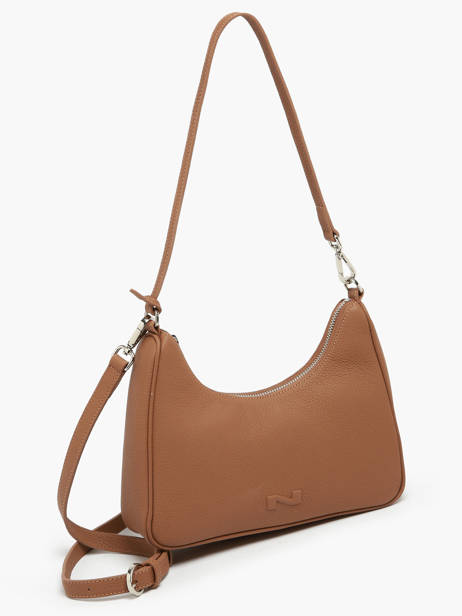 Cross Body Tas Brasilia Leder Nathan baume Bruin n city 41 ander zicht 2
