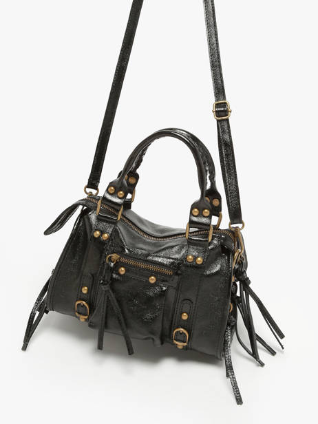 Cross Body Tas Nine Leder Milano Zwart nine NI24091 ander zicht 2