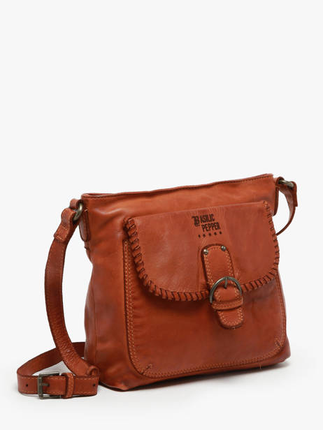 Cross Body Tas Utility Leder Basilic pepper Bruin utility BUTI06 ander zicht 2