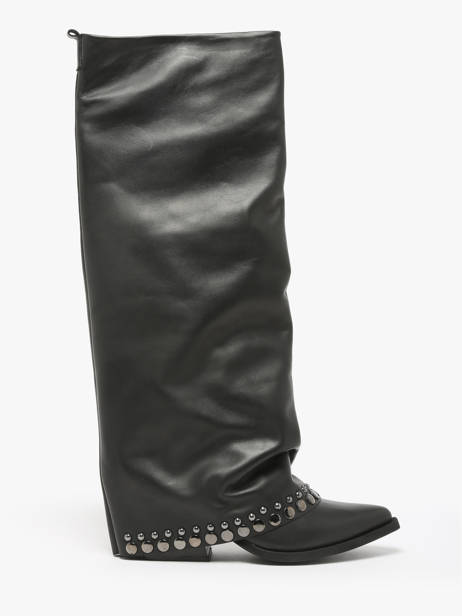 Laarzen Uit Leder NÂ°6 Zwart women AN31