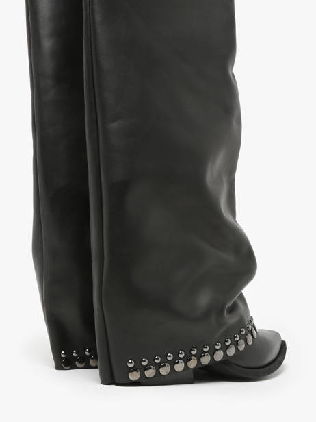 Laarzen Uit Leder NÂ°6 Zwart women AN31 ander zicht 3