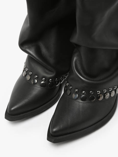 Laarzen Uit Leder NÂ°6 Zwart women AN31 ander zicht 4