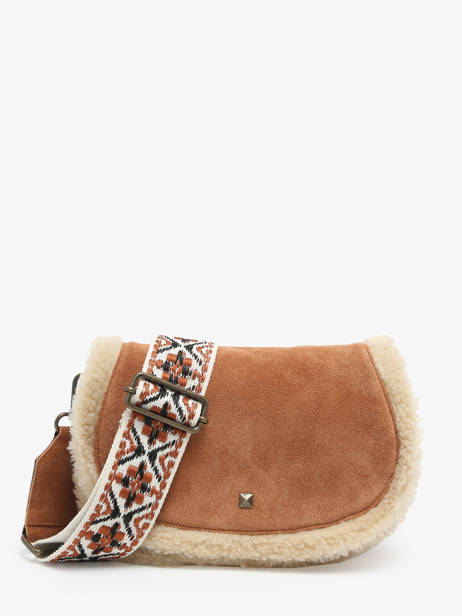 Cross Body Tas Risia Leder Pieces Bruin risia 17152862