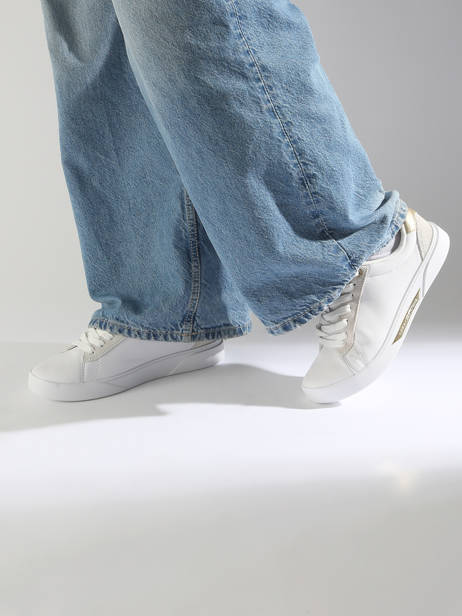 Sneakers Uit Leder Tommy hilfiger Wit women 8382YBS ander zicht 1
