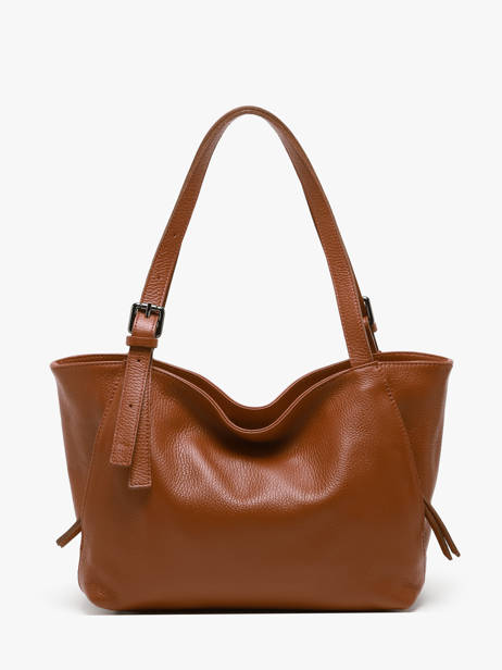 Schoudertas Caviar Leder Milano Bruin caviar CA24065