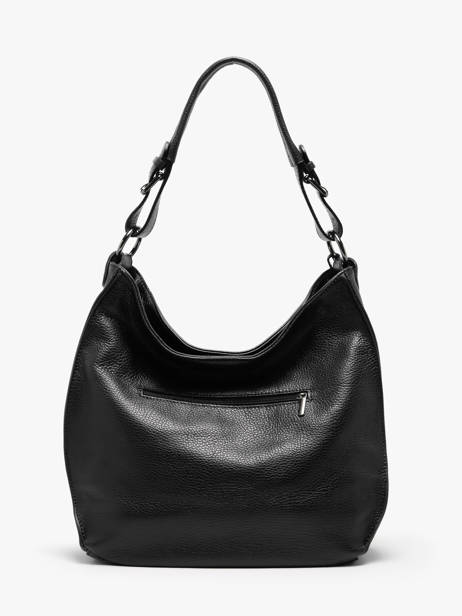 Schoudertas Caviar Leder Milano Zwart caviar CA24069 ander zicht 4