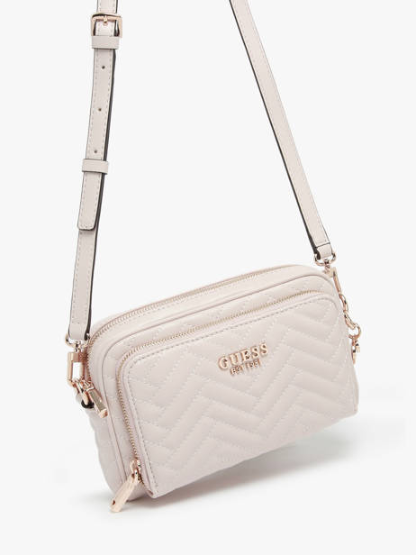 Cross Body Tas Eco Carly Polyurethaan Guess Beige eco carly QG950814 ander zicht 2