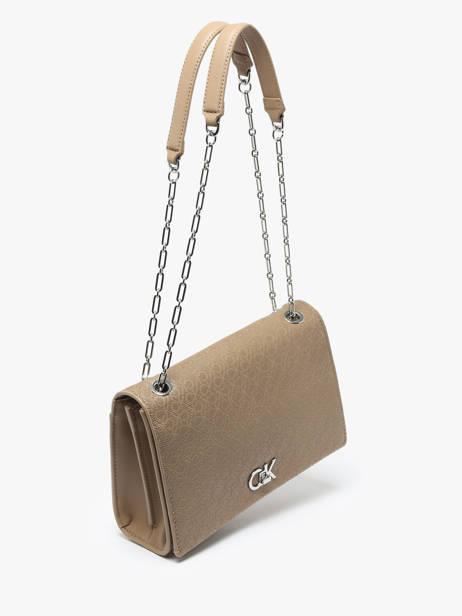 Cross Body Tas Ck Medium Calvin klein jeans Beige ck medium K613138 ander zicht 2