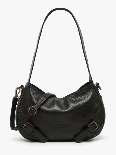 Schoudertas Strappy Leder Basilic pepper Zwart strappy BSTR02