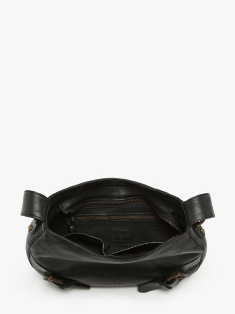 Schoudertas Strappy Leder Basilic pepper Zwart strappy BSTR02 ander zicht 3