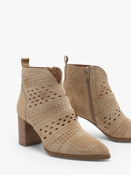 Enkellaarsjes Met Hak City Uit Leder Alpe Beige women 53851108 ander zicht 2