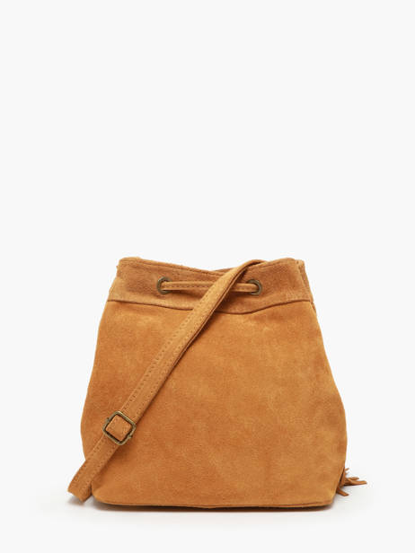 Cross Body Tas Velvet Leder Milano Bruin velvet VE241116 ander zicht 4