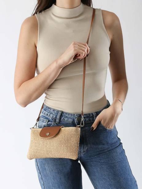 Cross Body Tas Mini Osier Italie Lancaster Beige mini osier italie 117 ander zicht 1