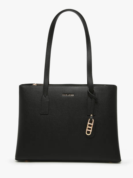 Schoudertas Saffiano David jones Zwart saffiano CM7468