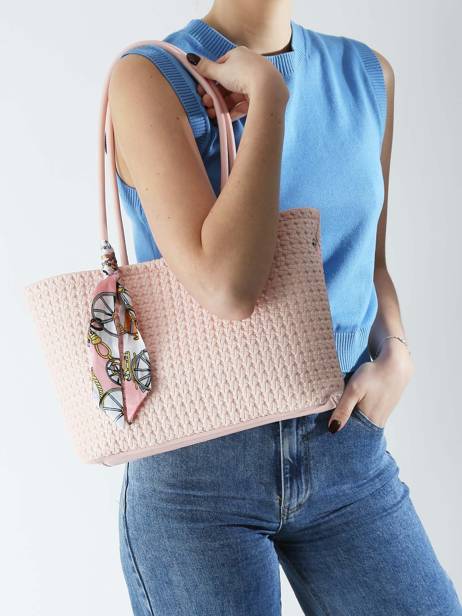 Schoudertas Braided Miniprix Roze braided A9113 ander zicht 1