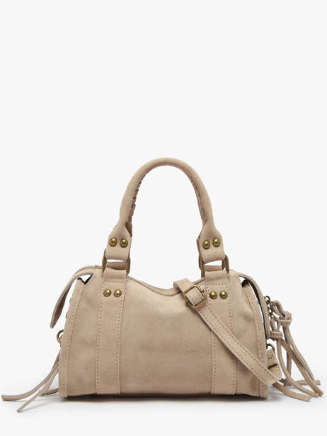 Cross Body Tas Velvet Leder Milano Beige velvet VE24093 ander zicht 4