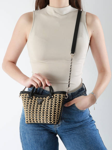 Cross Body Tas Atalia Raphia Guess Zwart atalia WG964775 ander zicht 1