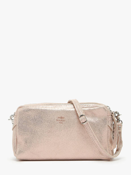 Cross Body Tas Vintage Leder Mila louise Roze vintage 23673XSX ander zicht 4