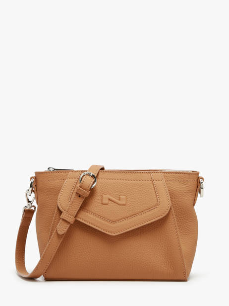 Cross Body Tas Vanilla Leder Nathan baume Bruin candy 7
