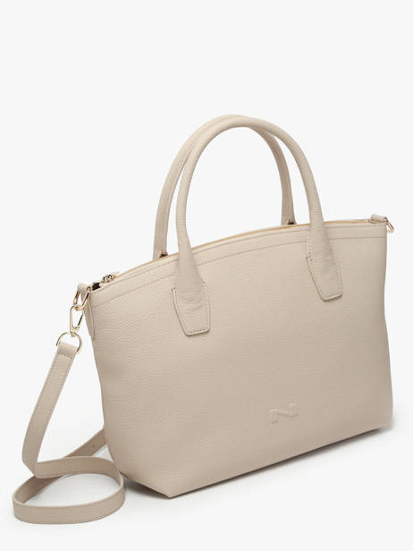 Handtassen Victoria Leder Nathan baume Beige victoria 88 ander zicht 2