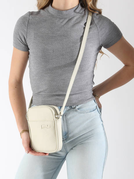 Cross Body Tas N City Leder Nathan baume Beige n city 5 ander zicht 1