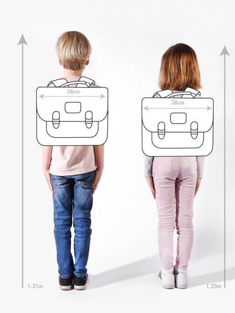 Boekentas 2 Compartimenten Cameleon Oranje vintage urban PBVBCA38 ander zicht 1