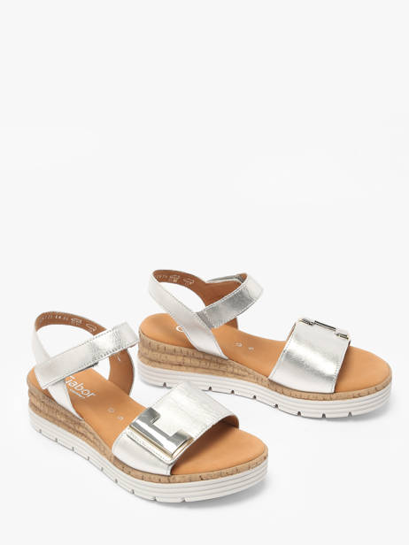 Sandalen Uit Leder Gabor Zilver women 10 ander zicht 1