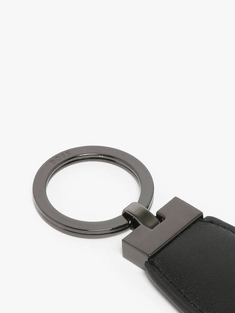 Sleutelhanger Leder Hugo boss Zwart smooth HAK519D ander zicht 1