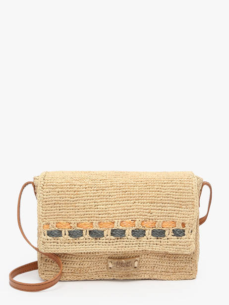Cross Body Tas L'atelier Du Crochet Raphia Le voyage en panier Beige l'atelier du crochet AM803